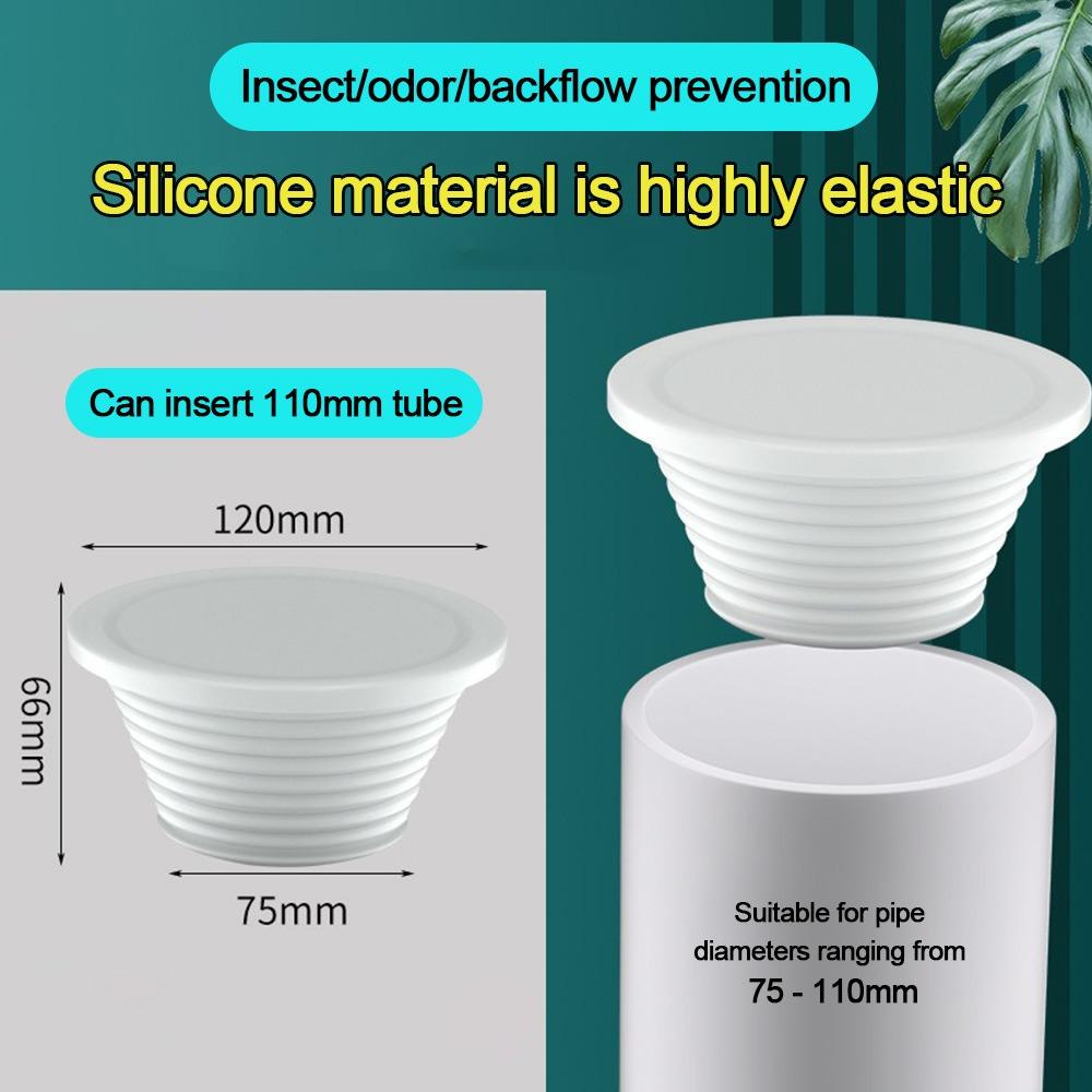 Silicone Sewer Pipe Sealing Ring Conical Shape Anti Odor Floor Drain Stopper Anti-clogging Sewer Seal Water Pipe Plug