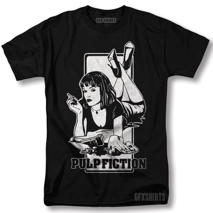 Pulp Fiction Shirt Poster Movie Classic Vtg Graphic Design T-shirt XXXL