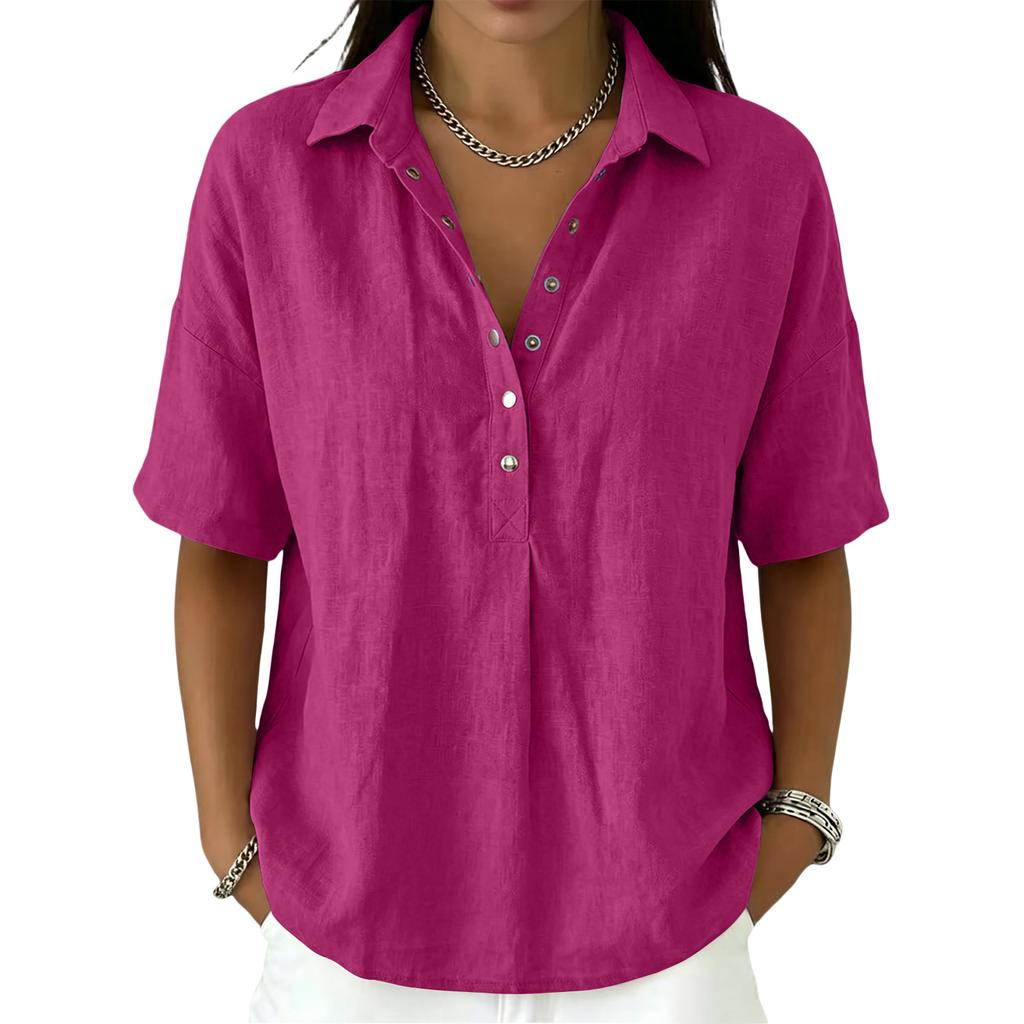 Womens Spring Tops Casual Button Down Blouse Summer Shirts for Women Loose Fit Lightweight Womens Summer Shirts