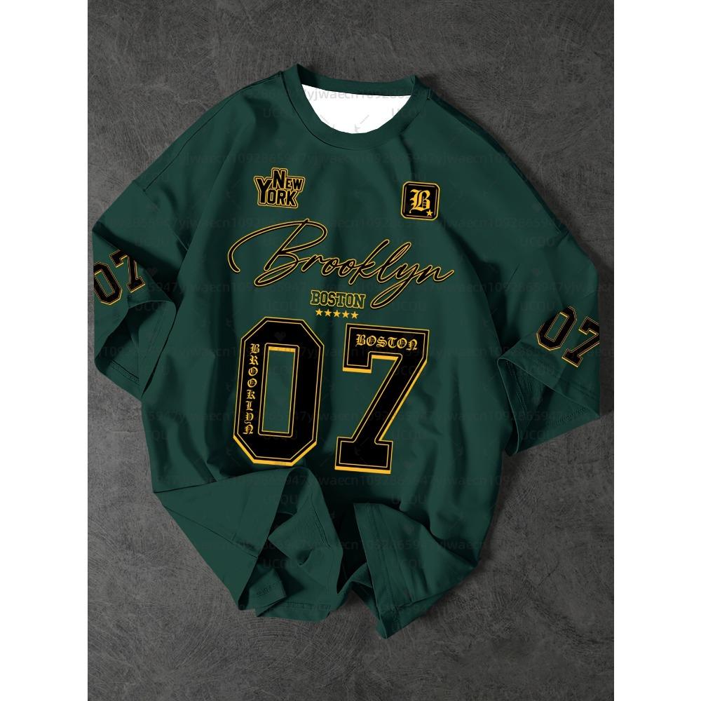 Men's Sports Jersey Brooklyn 07 Print Short Sleeve T-Shirt Summer Graphic Tee Jerseys Plus Size Women's Sport T-Shirt Tops