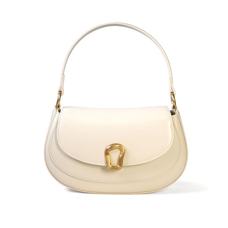 

Кожаная сумка, сумка с высокой текстурой, женская сумка, новая нишевая осенне-зимняя универсальная сумка-мессенджер, сумка-седло 23*7*15cm белый