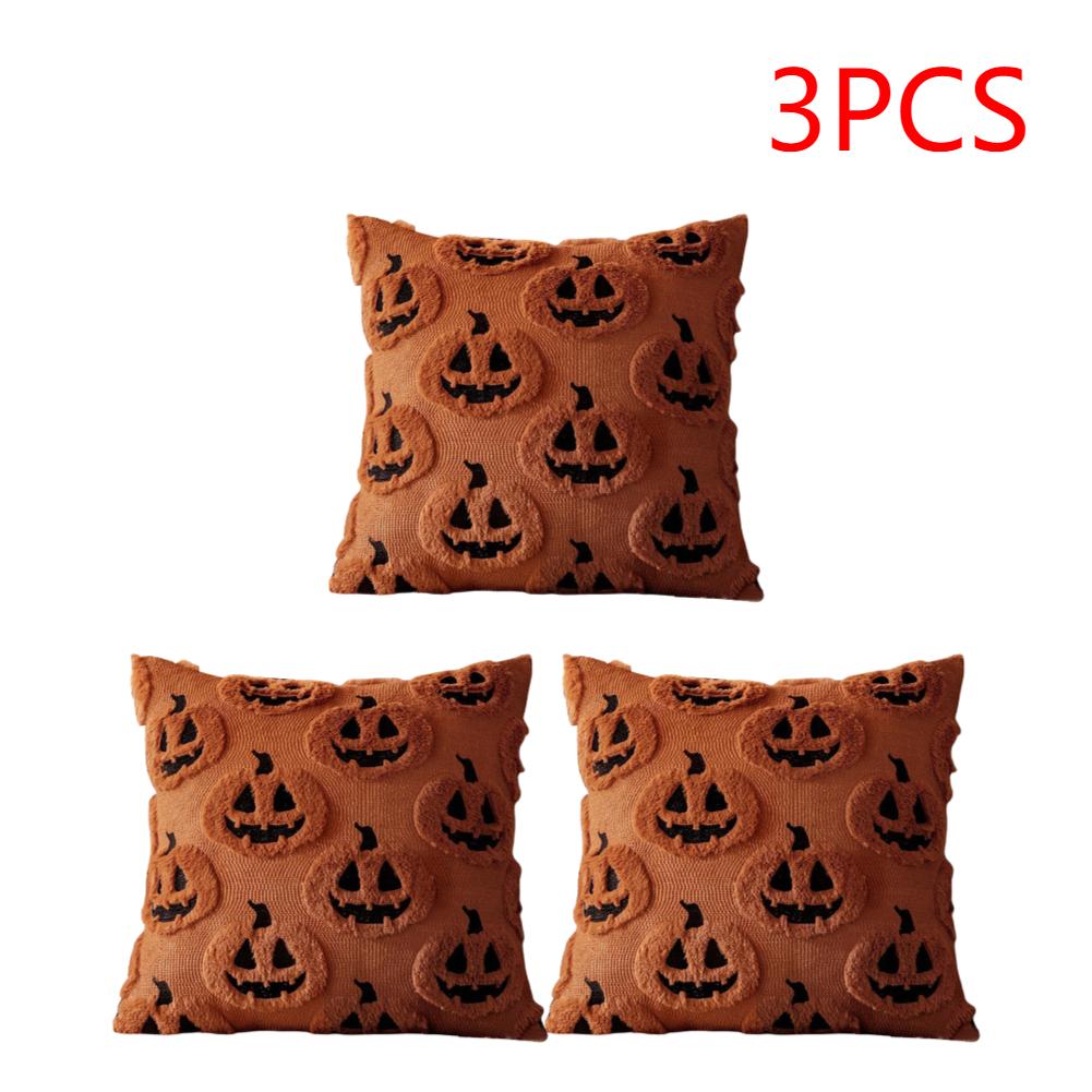 1-4PCS 45x45cm Ghost Pumpkin Pillowcase Pumpkin Cushion Cover Halloween Throw Pillow Cover Halloween Party Decoration