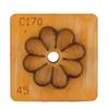Molde de Corte de Couro com Base de Madeira Maciça Formato de Flor Matriz de Punção para Fazer Chaveiro Decoração de Bolsa 45mm 1.8in