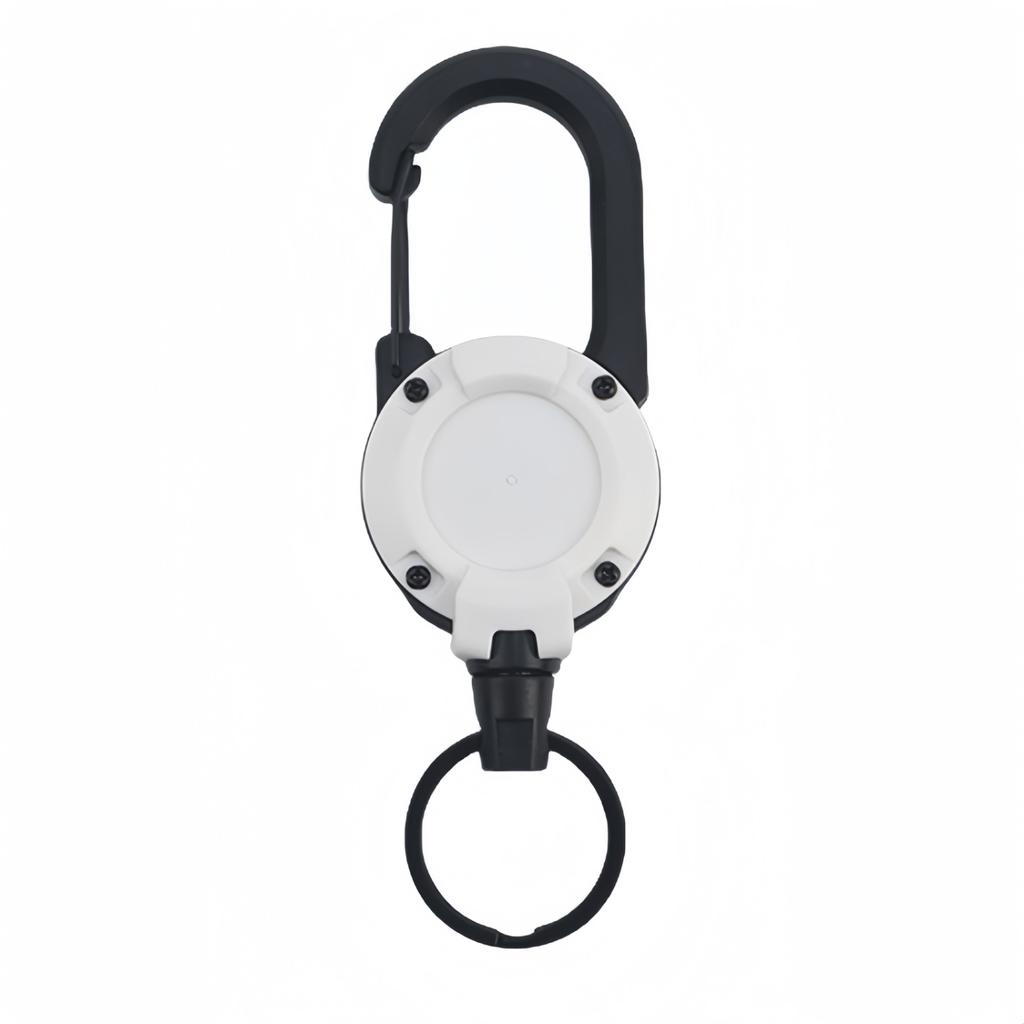 Odolná zatahovací karabina klíčenka Nerezová ocel, Silná pružina Ocelové lanko pro outdoorové sporty,