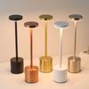 Nordic Style Cordless LED Table Lamp Alloy Body Touch Switch 3 Colors Rechargeable Perfect for Home Bar Restaurant Ambian