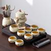 Ru Kiln Tea Set 2025 New Lazy Man Automatic Tea Artifact High-grade Light Luxury Drinking Brewing Tea Special Teapot
