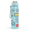 1PC Brain Gear Bulb Science Pattern Print 750ml Color Plastic Sports Water Bottle Leakproof Flip Straw Lid Suitable for Sports Office Home Use