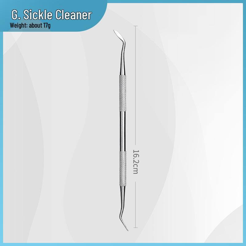 Dentist Tools Set: Stainless Steel Double-Ended Probe, Mouth Mirror, and Teeth Cleaning Kit