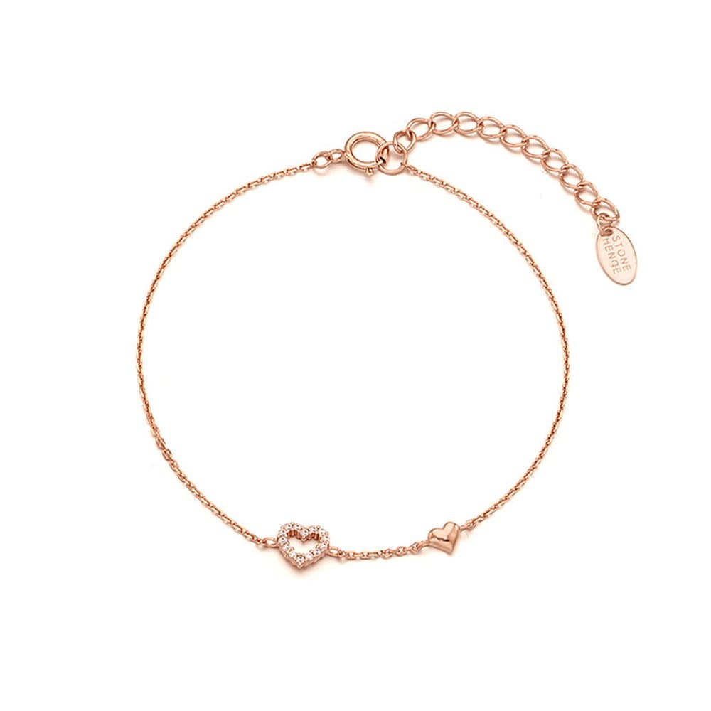 [Stonehenge] Silver Heart Bracelet Sc1777
