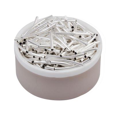 50 Stück DIY gerade gebogene Rohr Metall Spacer lose Perlen für Halskette Armband Charms Schmuckherstellung