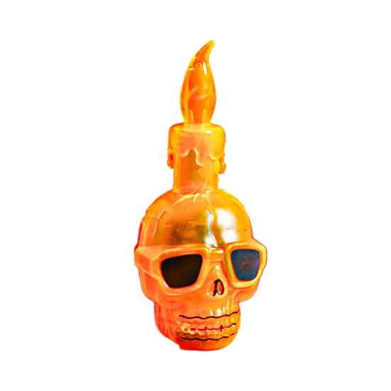 Halloween Totenkopf Lampe Realistische Batterie-Betrieben Kerze Lampe Skelett Kopf Gefälschte Flammenlose Party Dekoration