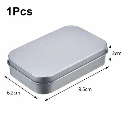 1/6Pcs Durable Tin-Plated Mini Metal Box Slide Cover Small Storage Box Portable Cosmetic Organizer Wedding Jewelry Pill