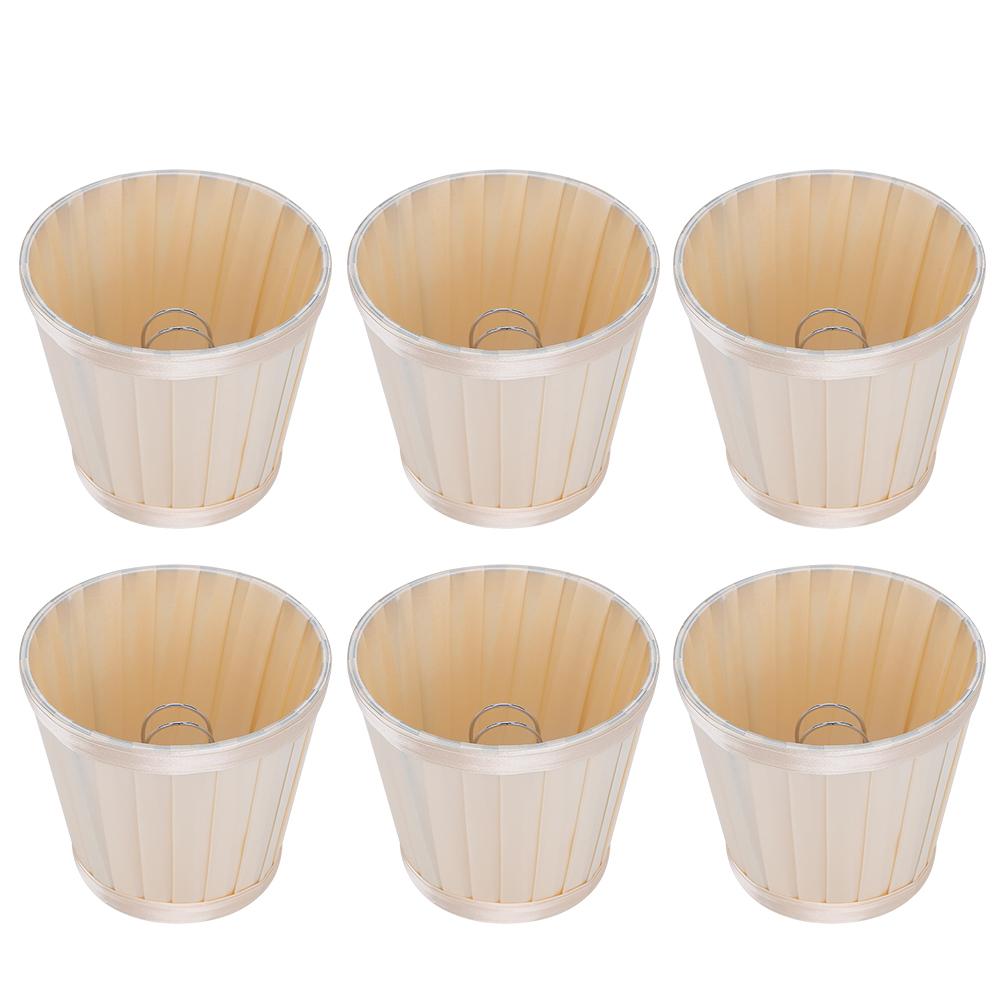 6 stk Moderne Enkel Lysekrone Pendellampe Skjermdeksel Stoff Lampeskjerm for Hjem Vegglampe