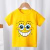 SpongeBobs Tshirt Cute Cartoon Emotion Expression Printed Colorful Tee Breathable Casual Tshirts Short Sleeve Tops Clothing