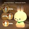 Luna Rabbit Silicone Night Light - Touch-Activated Sleep & Atmosphere Lamp