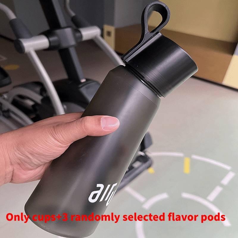 

Пляшка для води великої місткості з 3 ароматичними капсулами для фітнесу та використання на відкритому повітрі Black