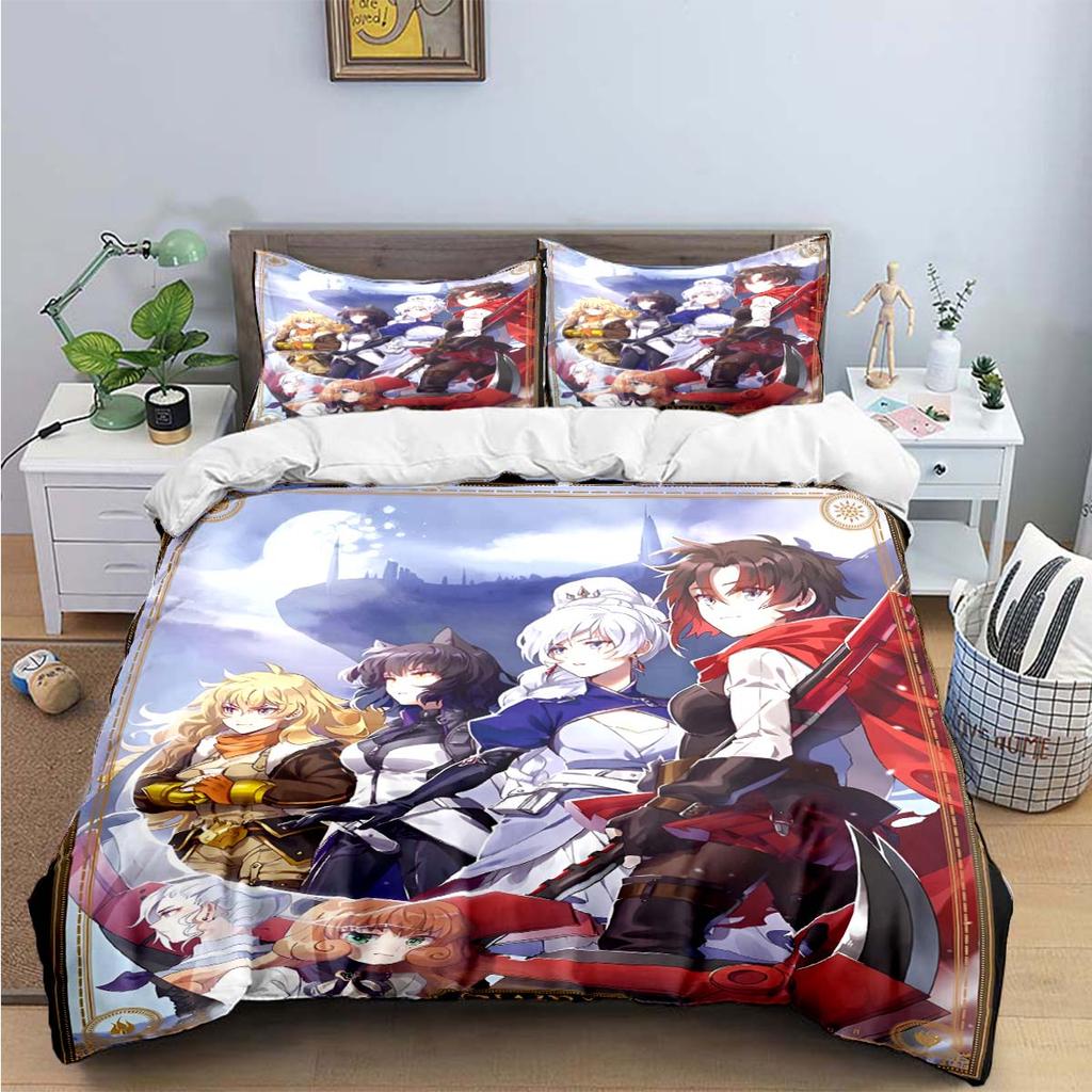 3D Fashion Cartoon R-RWBY Print Bedding Sets Bed Supplies Set Duvet Cover Bed Comforter Set Bedding Set  Luxury Gift