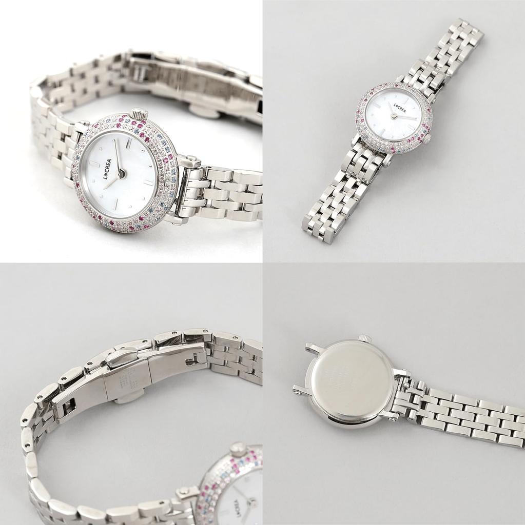 Solar Watch Made in Japan LeClair Stainless Steel [LCREA] Women's (COURONNE/Silver, Bracelet/LC2401-SSP5L)