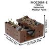 MOOXI Military Series MOC Bricks WW2 Trench FortressBattlefield Scene Set Compatible Wars Action Figure Blocks Toys Gift MOC5064