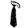 HX6F Women's School Uniform Tie Harajuku Rhinestones Vintage Pre Tied Black Necktie