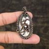 Natural Wild Horse Gemstone Handmade Copper Wire Wrap Gift Pendant 2.28 N6V74