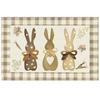 Buffalo Check Rabbit Carrots Easter Set of 1/4 Place Mats, 30 X 45 Cm, Spring Banquet Placemats, Washable Place Mats, Kitchen Party Decoration