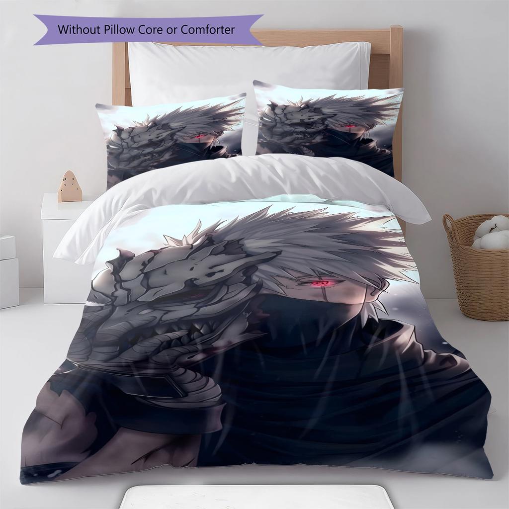 Cartoon-Muster Bettwäsche Steppbett-Set Bettbezug Kissenbezug Heimdekoration Geburtstagsgeschenk (1 Bettbezug + 2 Kissenbezüge, ohne Füllung)