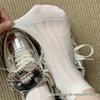 Cute Summer Ballet-Style Mesh Cotton Socks for Women - Breathable & Thin