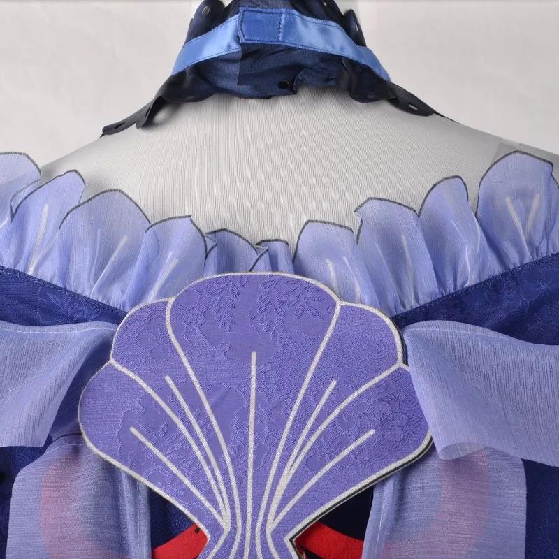 Game Sangonomiya Kokomi Costume Cosplay Perucă Anime Uniforme pentru petrecere de Halloween Costume pentru femei Rochie Îmbrăcăminte pentru jocuri de rol