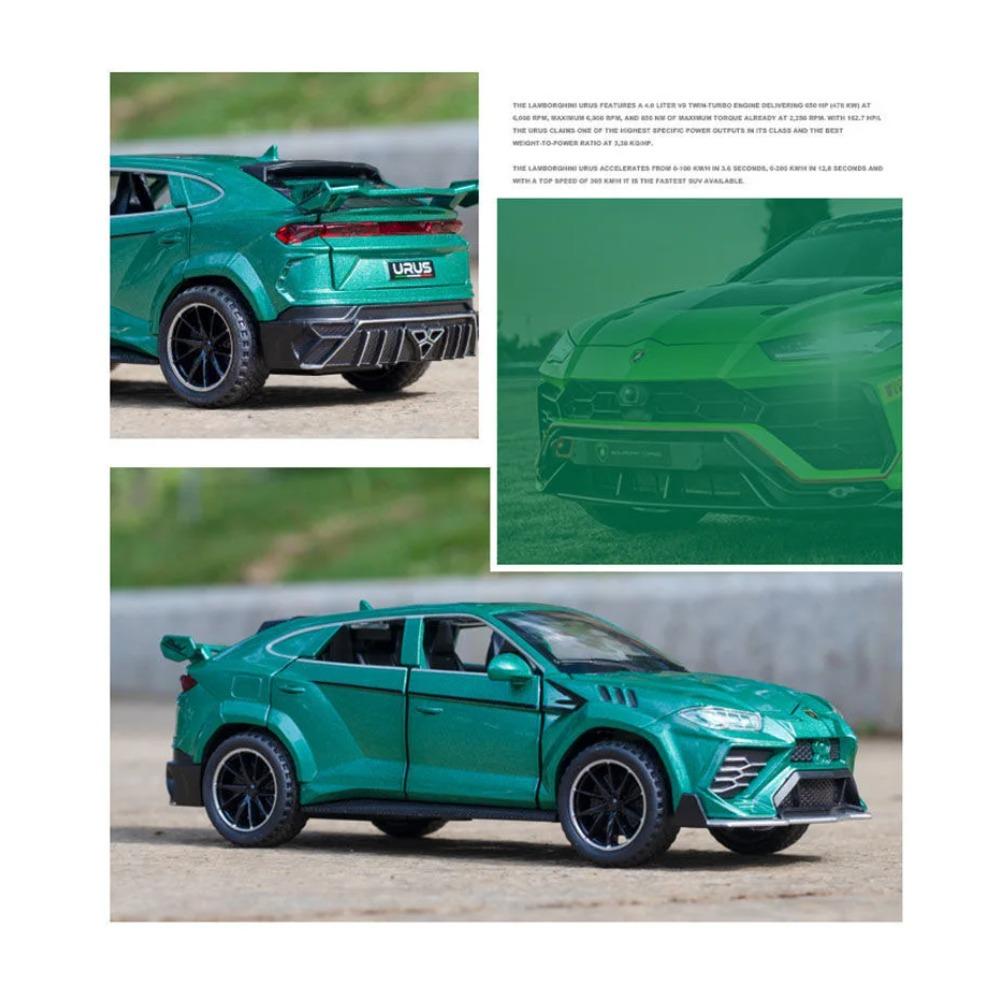 1/32 Lamborghini Bison Urus SUV Alloy Scale Car Model Diecast Metal Miniature Car Model Sound and Light Collection Children Toy Vehicles Gifts