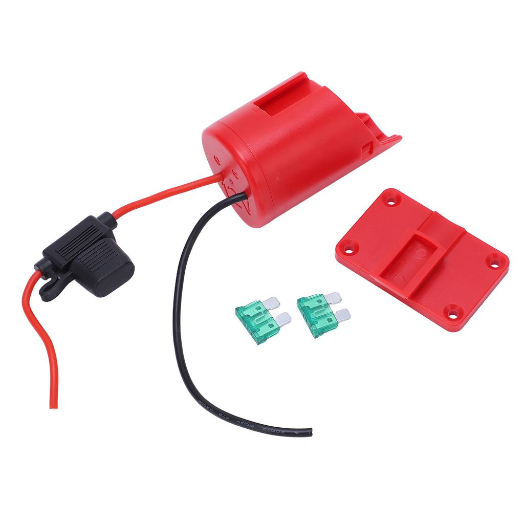 Batterieadapter ABS-Gehäuse 12V Lithium-Batterie Konverter Ersatz mit 30A Sicherung für M12