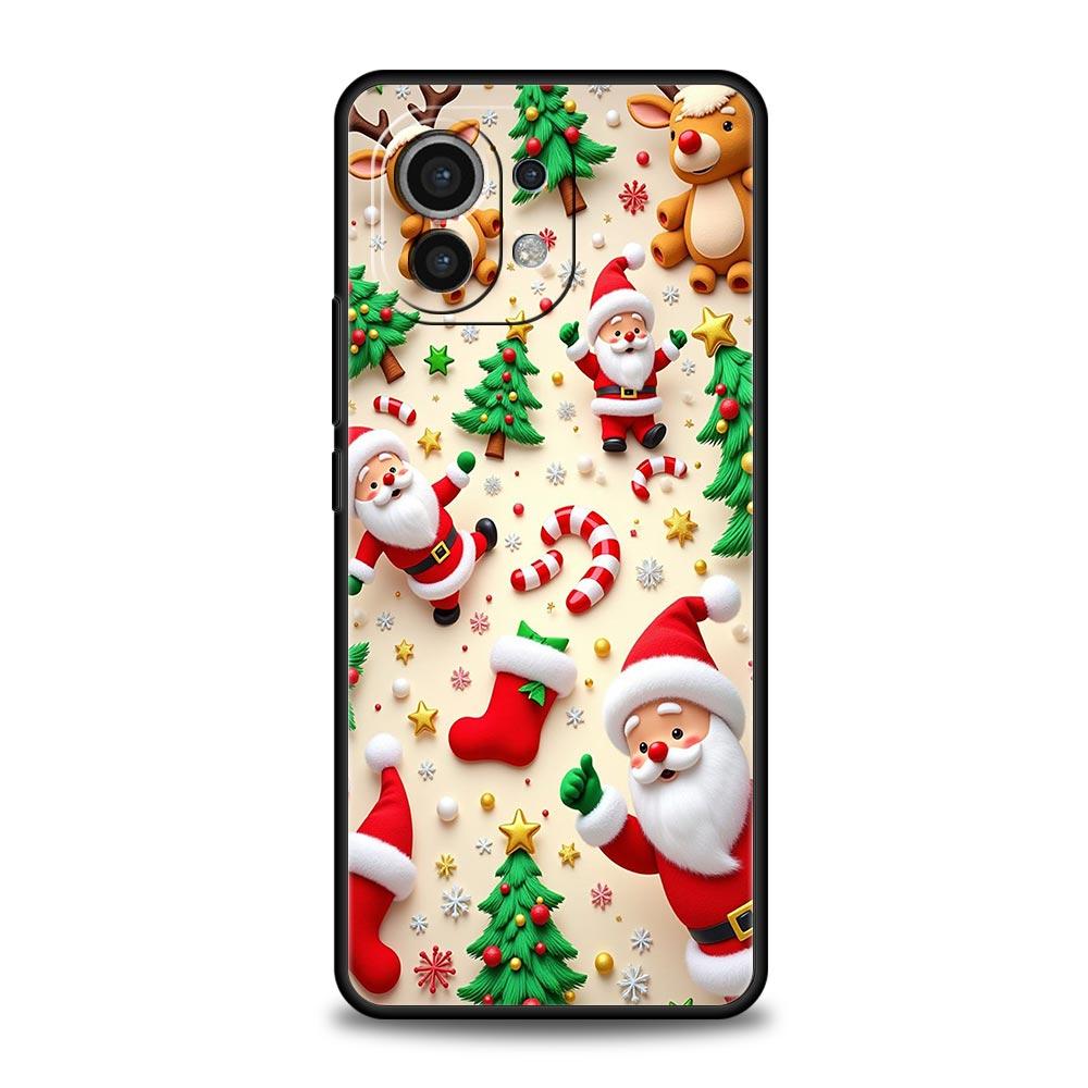New Year Christmas Phone Case Cover for Xiaomi Mi 17 15 14 13 12 11 Ultra 15T 14T 13T 12T 11T Pro Lite 5G Soft TPU Shell Fundas