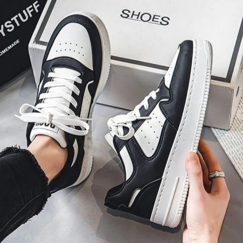 High Quality Mens Skate Shoes Thick Sole Sneakers Tennis Trainers Shoe Non-slip Wear Resistant Hiking Shoe Low Top Flats Zapatos