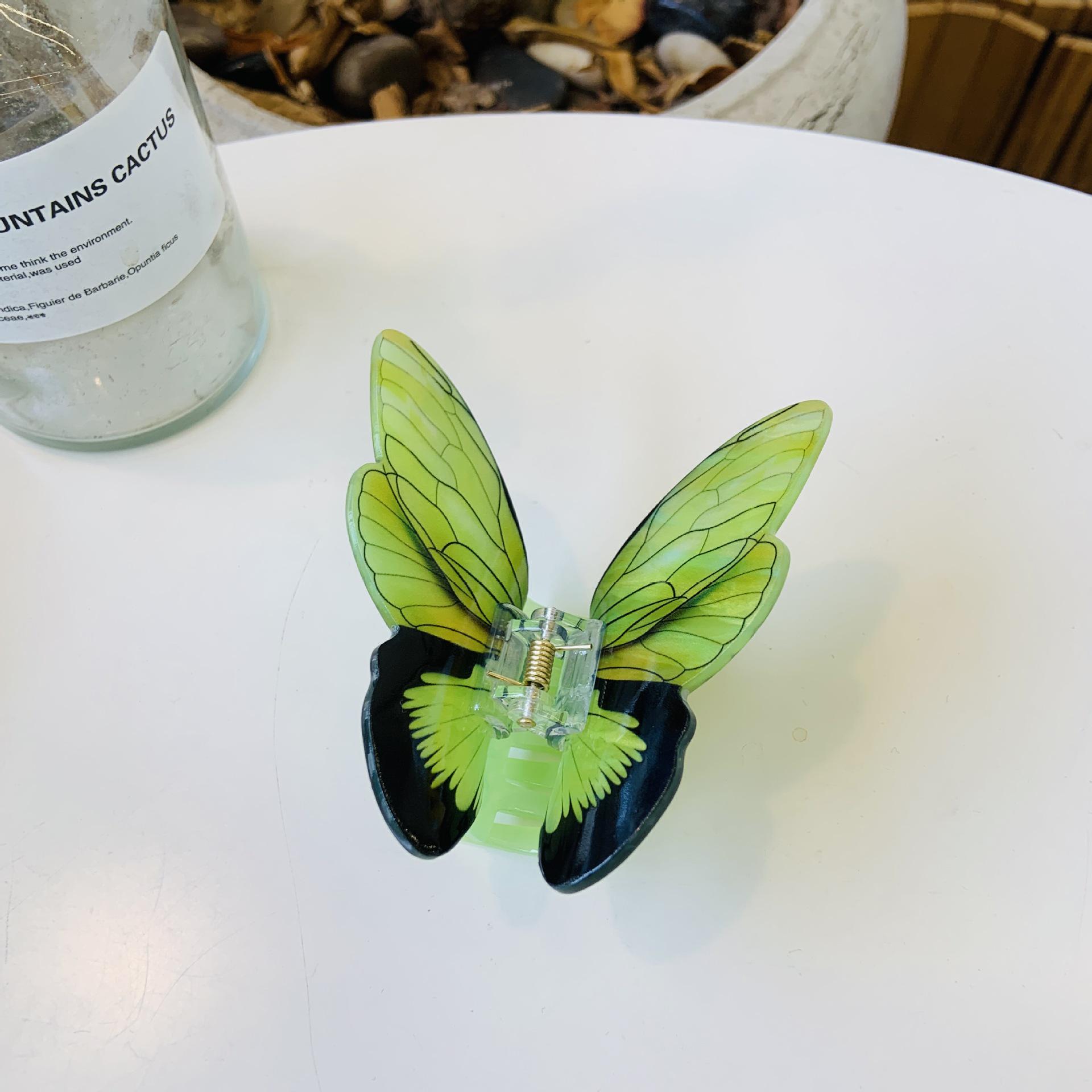 

Красочный акриловый зажим-краб в виде бабочки: Свежий женский аксессуар для волос