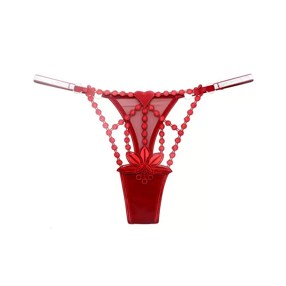 Pure Desire Pink Flirty Tanga - Süß, Niedrige Taille, Dünner Träger T-Rücken Unterwäsche