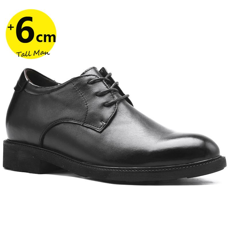 

Деловые мужские кожаные туфли для увеличения роста стельки 6 см мужские формальные офисные черные 36