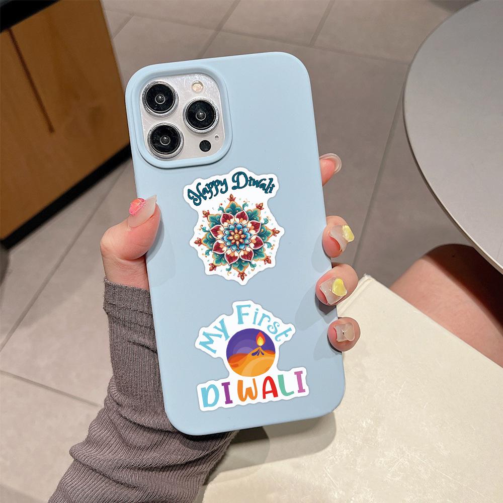 110 New Style Waterproof Diwali Graffiti Stickers for Suitcases & Phones