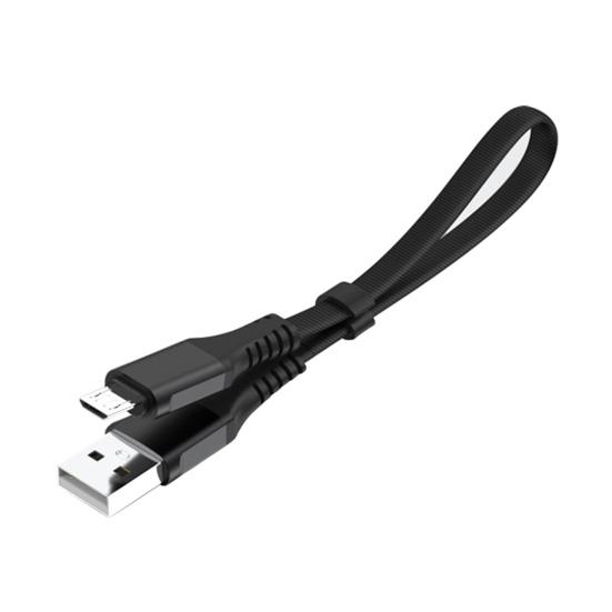 USB-кабель для быстрой зарядки 480 Мбит/с, складной, 30 см, 8-контактный Type-C, USB-кабель для зарядки Micro USB* чёрный