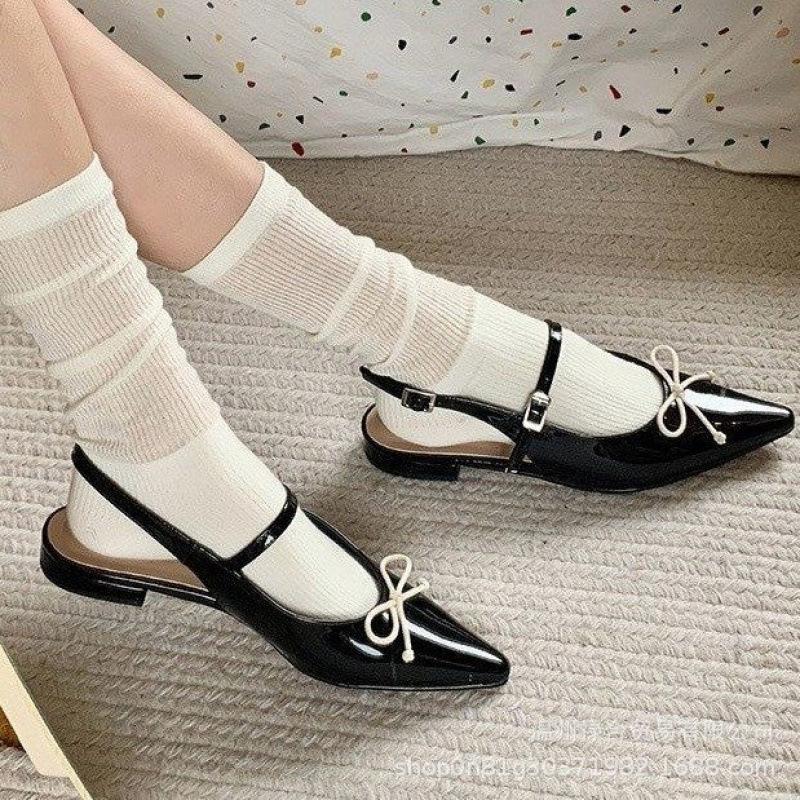 High-End Chengdu handgefertigte Damenschuhe Han Fan süße Schleife Kunstleder leer Mary Jane neue Sandalen Damen
