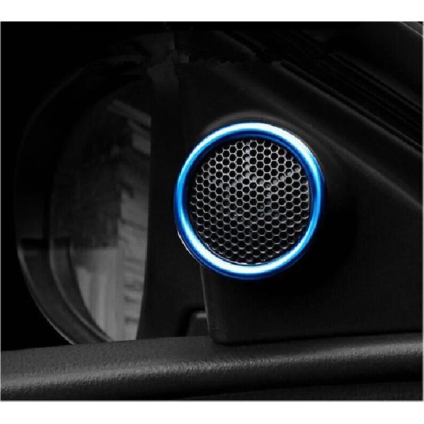 Fit For 2016 2017 2018 Toyota Corolla Blue Front Door Speaker Cover Trim 2pcs