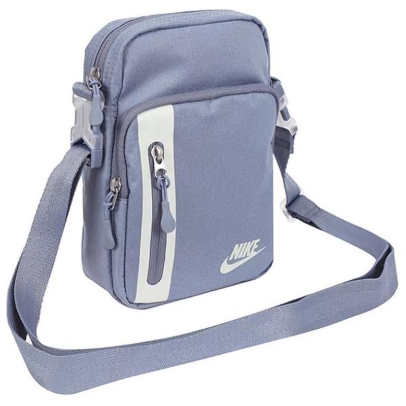 Nike ELEMENTAL Fabric Portable Crossbody Bag, Shoulder Bag Unisex Gray Slate Blue & Light Silver Casual DN2557-493