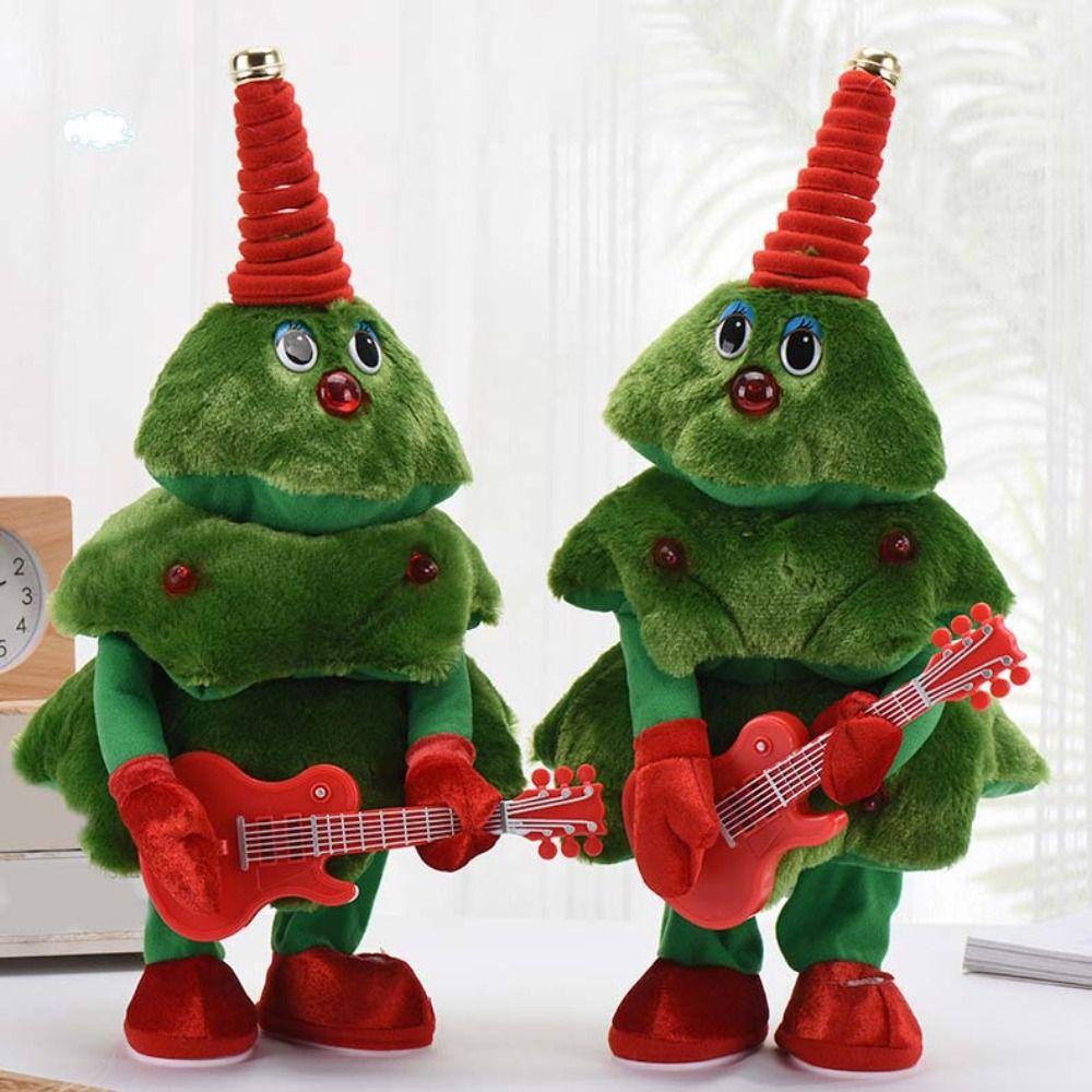 35cm Electric Plush Doll Snowman Elk Dancing Singing Stuffed Toys Christmas Plush Toy  Gifts