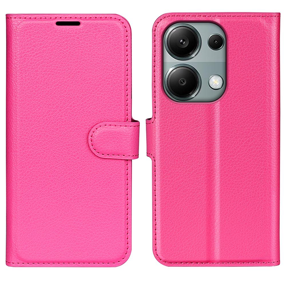 For Xiaomi Redmi Note 13 Pro 4G/Poco M6 Pro 4G Case Litchi Texture Leather Phone Cover with Wallet