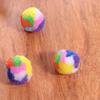 5pcs/set Colorful Cat Training Mute Ball Plush Cat Teaser Ball  for Cleaning Teeth