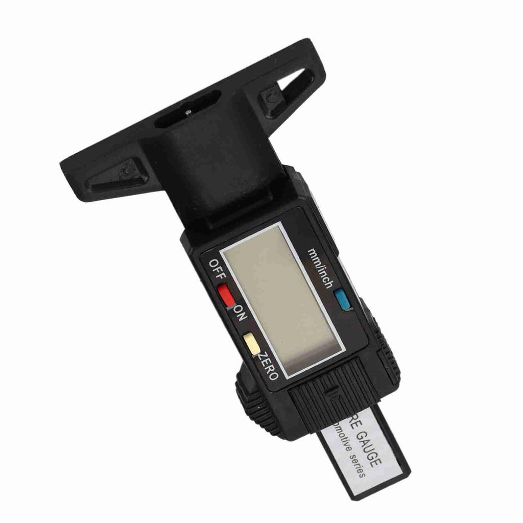 Car Digital Tyre Tire Tread Depth Gauge 0‑25.4mm Measurer Tool Caliper LCD Display Black