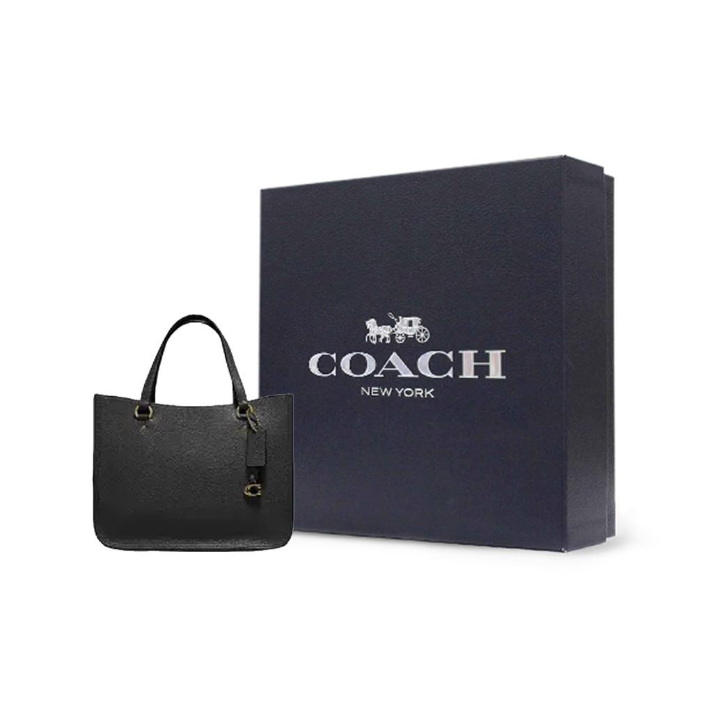 Coach Tyler 28 Solid Color Detachable Shoulder Strap Leather Tote Shoulder Crossbody Bag Large Women Bags Black C3460-B4BK