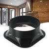 ABS Wall Flange Connector Black Vent Pipe Adapter Exhaust Pipe Connector  Ventilation Pipe