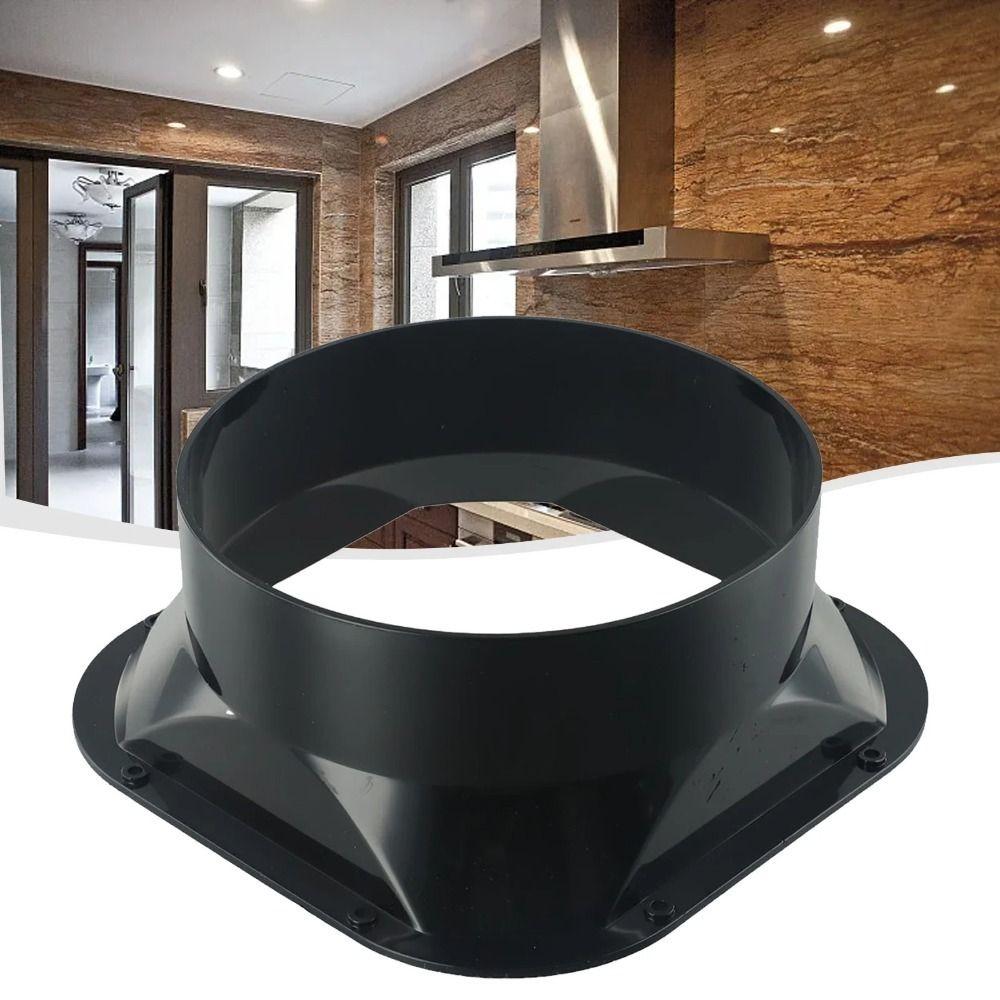 ABS Wall Flange Connector Black Vent Pipe Adapter Exhaust Pipe Connector  Ventilation Pipe