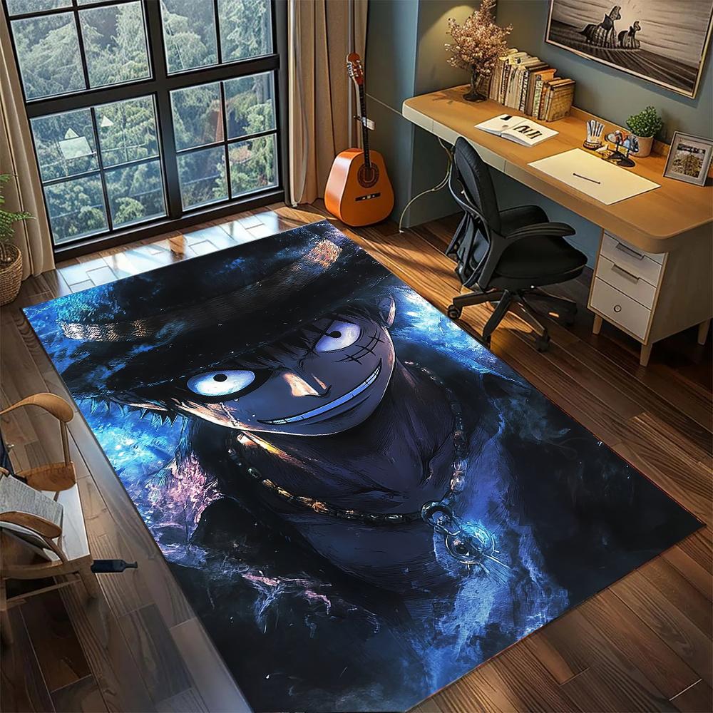

Epic Luffy Battle Stance Manga Style Rug Carpet Large Area Rug Non Slip Washable Floor Mat Gamer Room Bedroom Home Decor 60x90cm