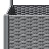 Vidaxl Garden Planter With Trellis, Light Grey, 120X40X136 Cm, Pp